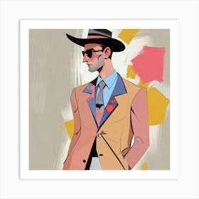 Man with a hat 2 Art Print