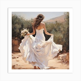 Bride Walking Art Print