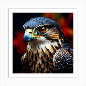 Watercolor Falcon Studio Photography Complex Details High Detail Art Print