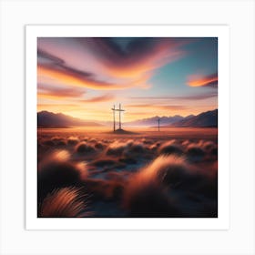 Three Crosses Art Print