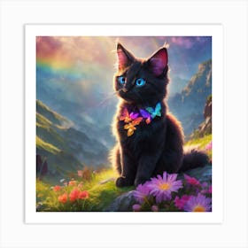 Black Kitten Art Print