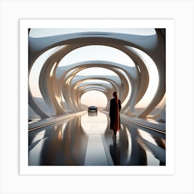 Futuristic Tunnel 6 Art Print