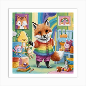 A Whimsical And Colorful Illustration Featuring A A2ihjq80ria1avnhsn3iwa Pcgwkku3rcionzfxccbw Q Art Print