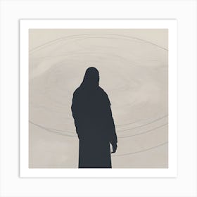 Silhouette Of A Man Art Print