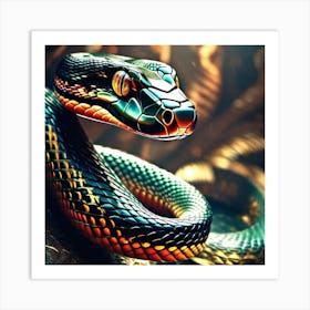 Snake Hd Wallpaper Art Print
