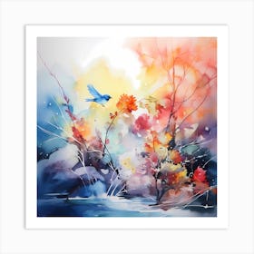 AI Serenade of Seasons  Art Print