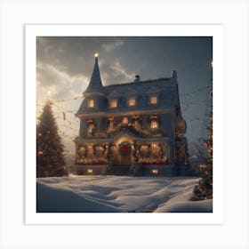 Christmas House 132 Art Print