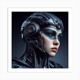 Futuristic Woman v1 Art Print