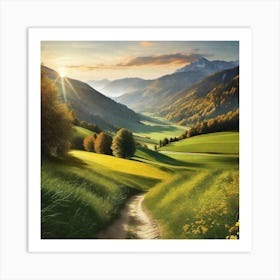 Path In The Mountains 4 Art Print
