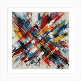 Abstract Chaos 2 Couch Hotel Commercial Art Print