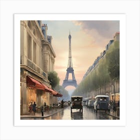 Paris At Dusk Art Print