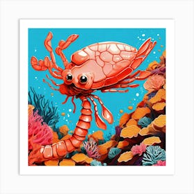 Crab In The Sea 3 Art Print