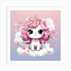 Cute Unicorn 704 Art Print