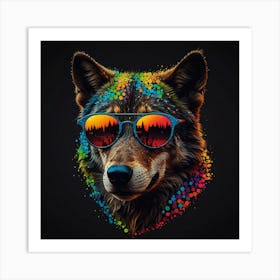 Wolf In Sunglasses Art Print