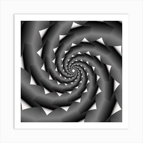 3d Abstract Spiral Design Art Print