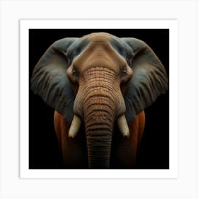 Portrait Of An Elephant Art Print