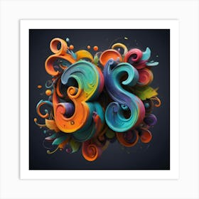 3d Lettering Art Print Paintings Art Print