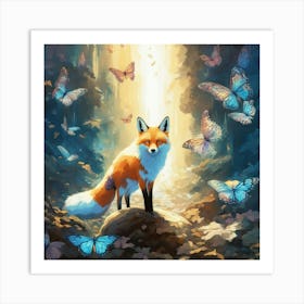 Fox In The Forest 2 Art Print