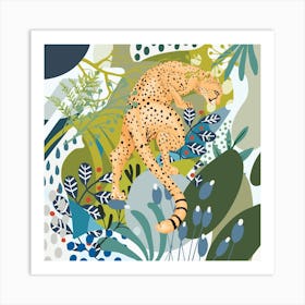 Cheetah Vector Art Art Print