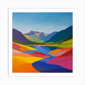 Colourful Abstract Cairngorms National Park Scotland 4 Art Print