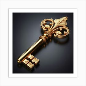 Golden Key Stock Videos & Royalty-Free Footage Art Print