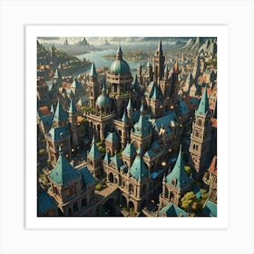 Fantasy City 28 Art Print