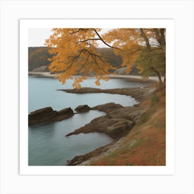 Autumn At The Beach 1 Art Print