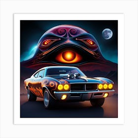 Car In The Night Art Print