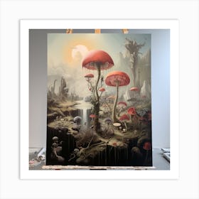 Mushroom Forest Art Print