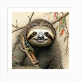 Sloth 53 Art Print