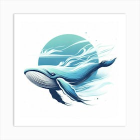 Whale In The Ocean Art Print