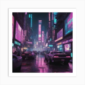 Neon City 5 Art Print