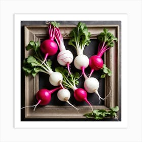 Radishes In A Frame 11 Art Print