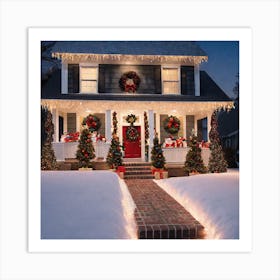 Christmas House 4 Art Print