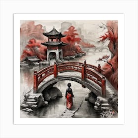 Asian Bridge Art Print