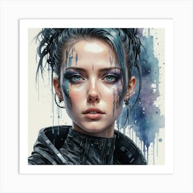 Cyberpunk Girl 1 Art Print