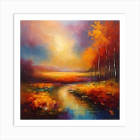 Autumn River Art Print