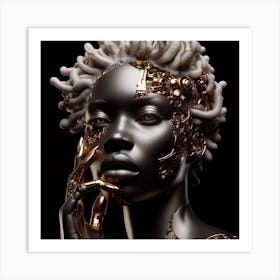 Ebony And Gold Art Print