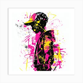 Silhouette Of A Boy Art Print