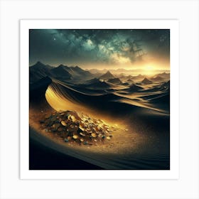 Gold In The Desert Art Print