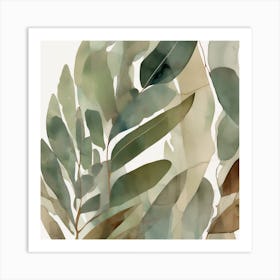 Eucalyptus Leaf Abstract Art Print 1 Art Print