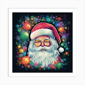 Santa Claus - Abstract Christmas Art Print