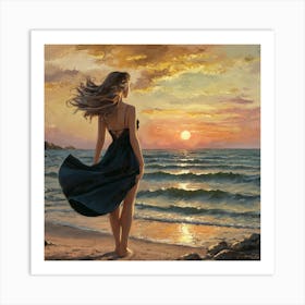 Sunset On The Beach 19 Art Print