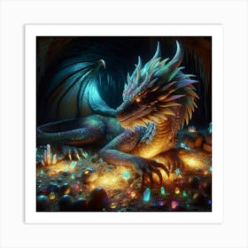 Dragon In The Cave paintings art print 2 Art Print