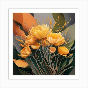 Sunlit Petals: A Floral Symphony 2 Art Print