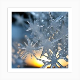 Beautiful Sparkling Ice Crystals Art Print