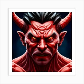 Devil With Horns 2 Art Print