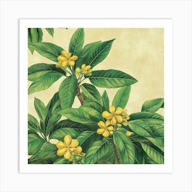 Tropical Flowers Art 15 Art Print