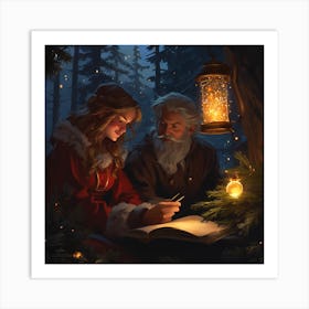 Santa Claus And His Wife Art Print