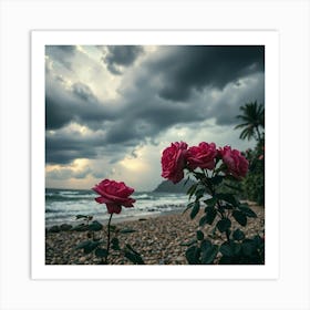 Roses On The Beach 17 Art Print